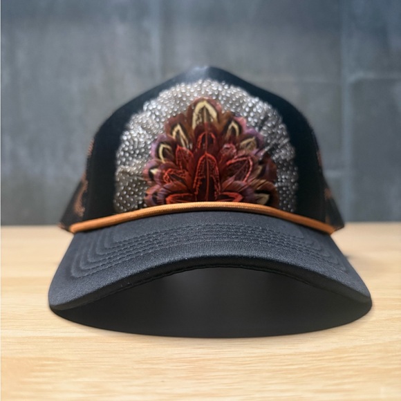 Wild Feather Camo Trucker Hat - Picture 2 of 6